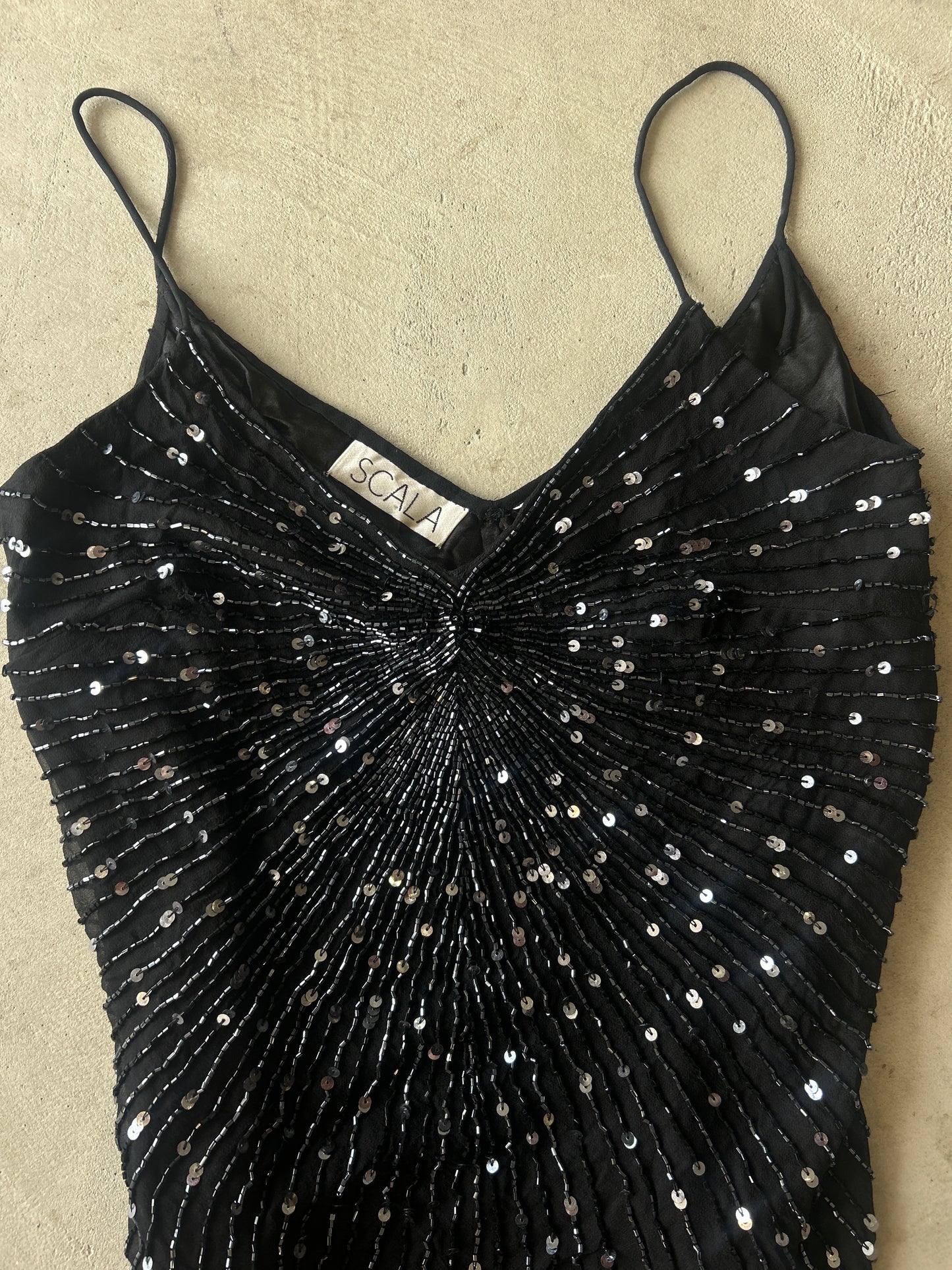 Scala Black Sequined Top