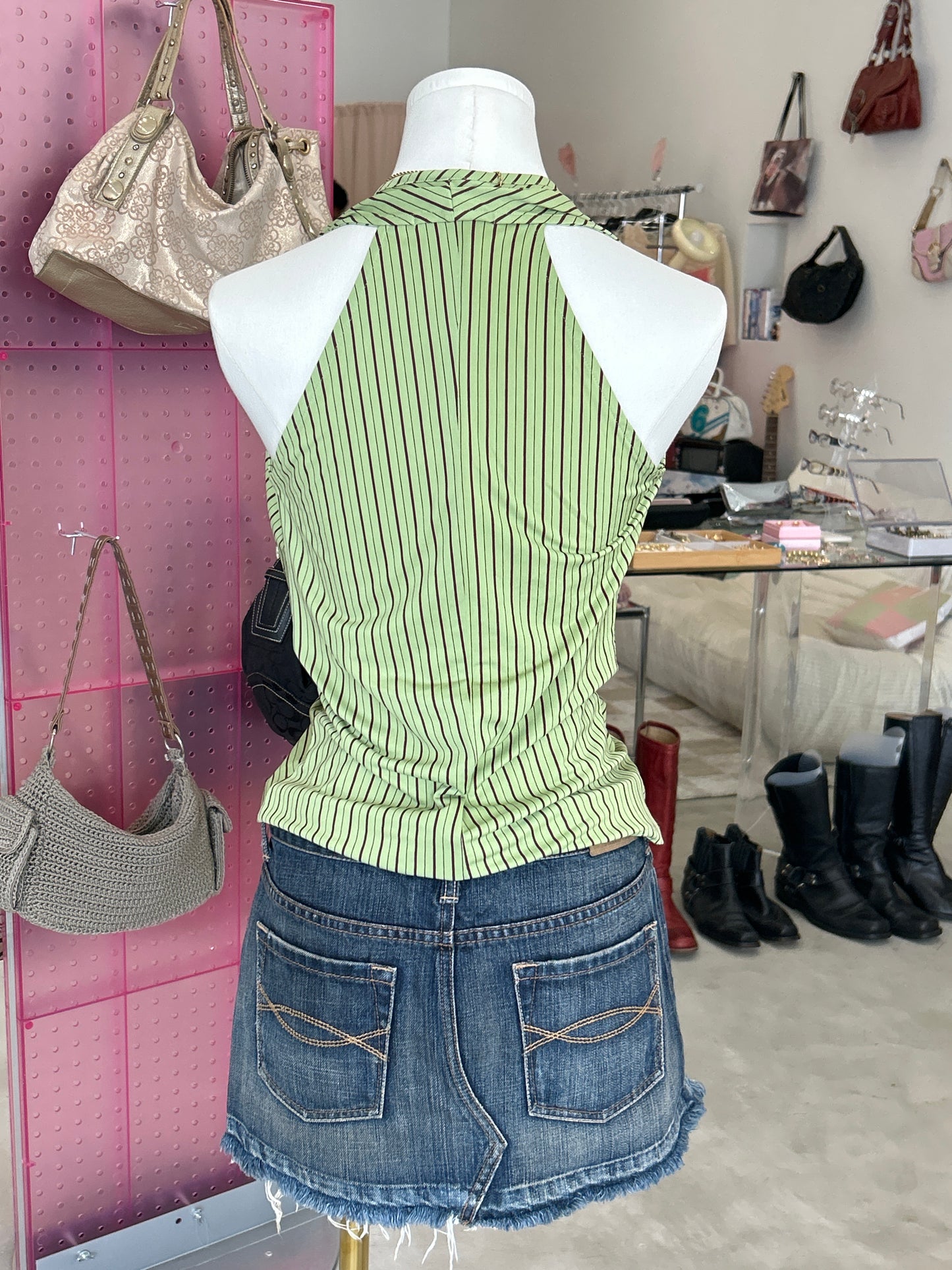 Aspirar green striped low v tank