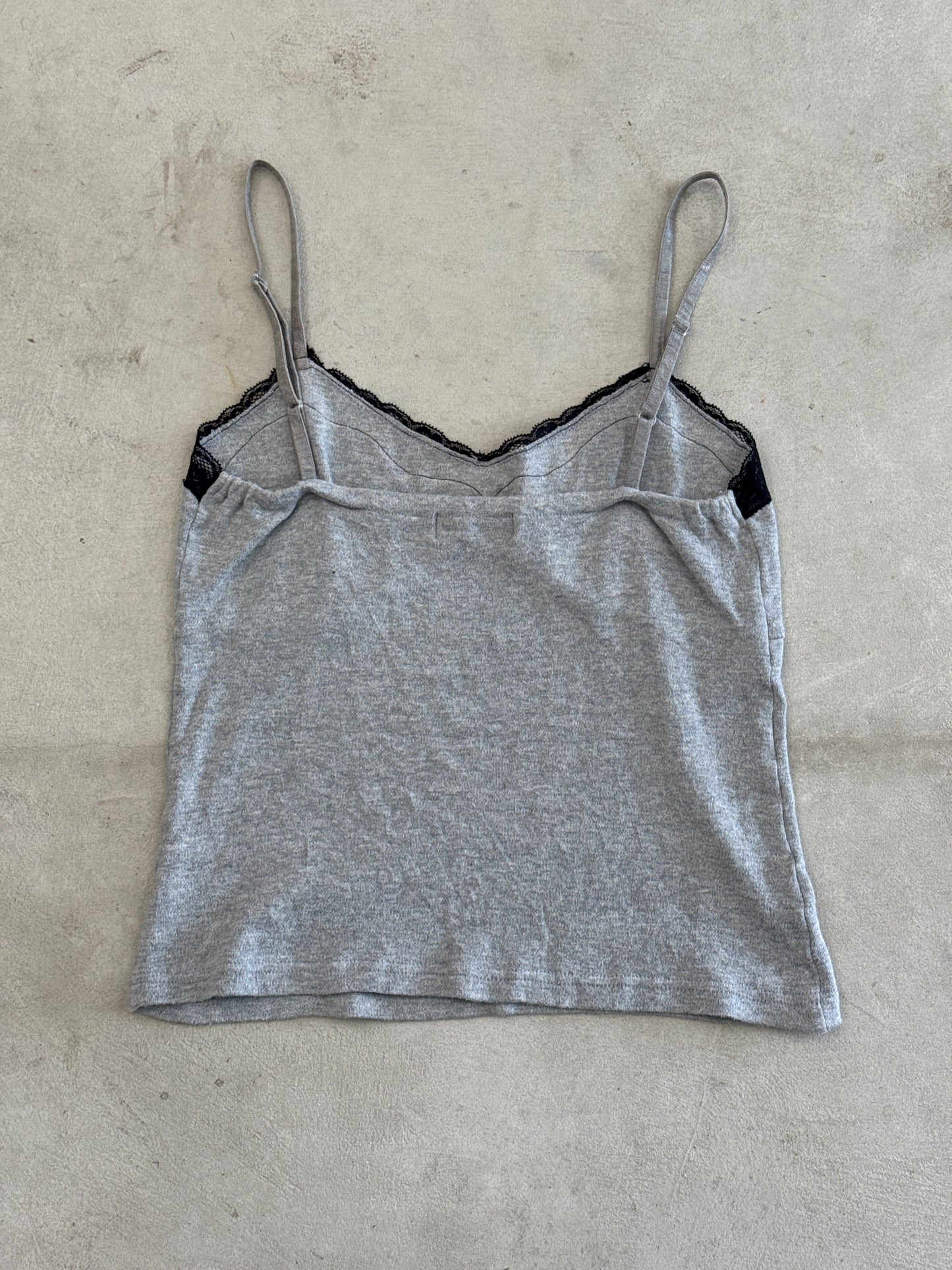 Perfect grey lace trim cami