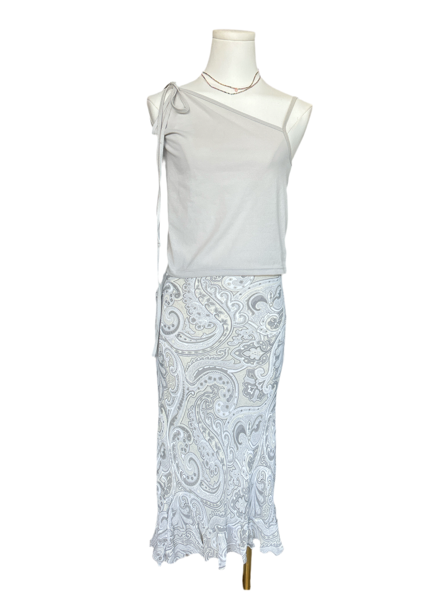 Light Grey Tie Cami Top