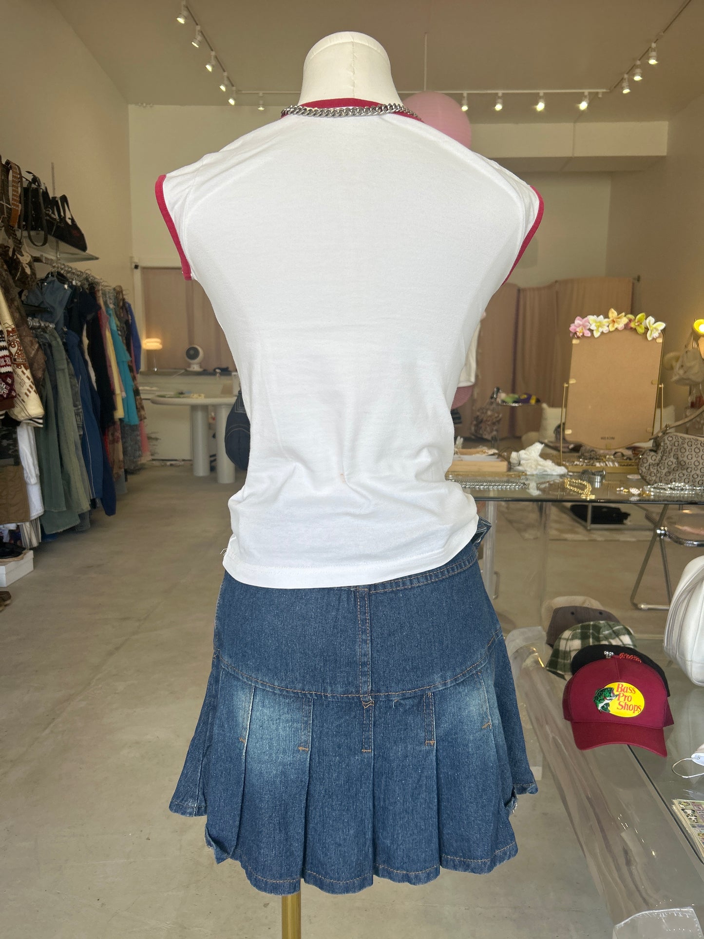 Pure Head White with Red Trim Cotton Tee