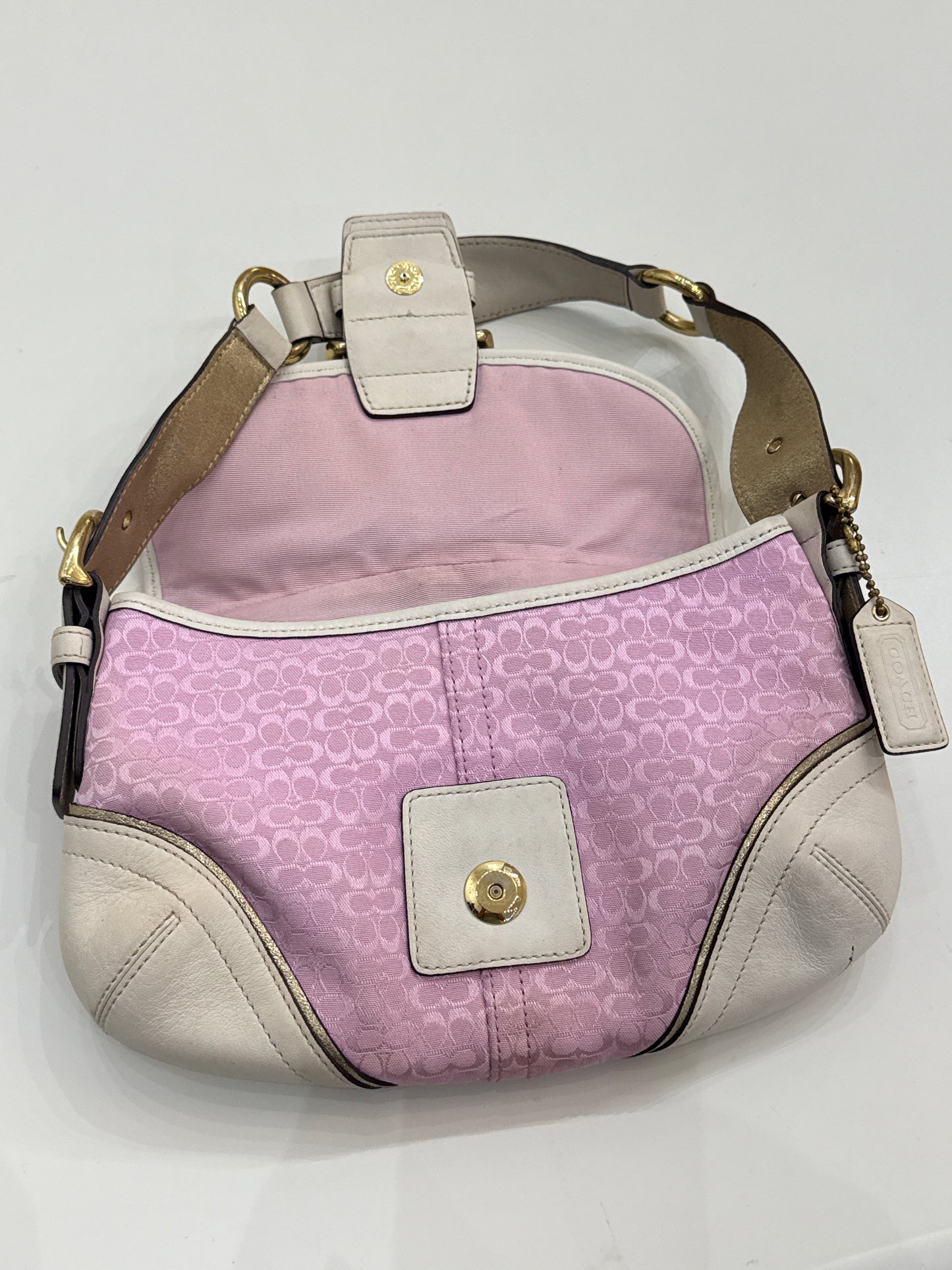 Baby pink Coach soho bag gold hardware