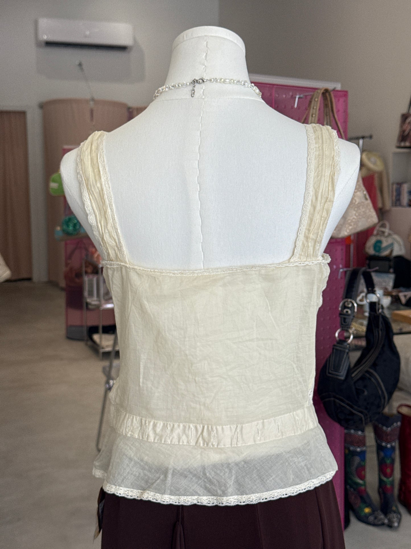 100% cotton lace blouse