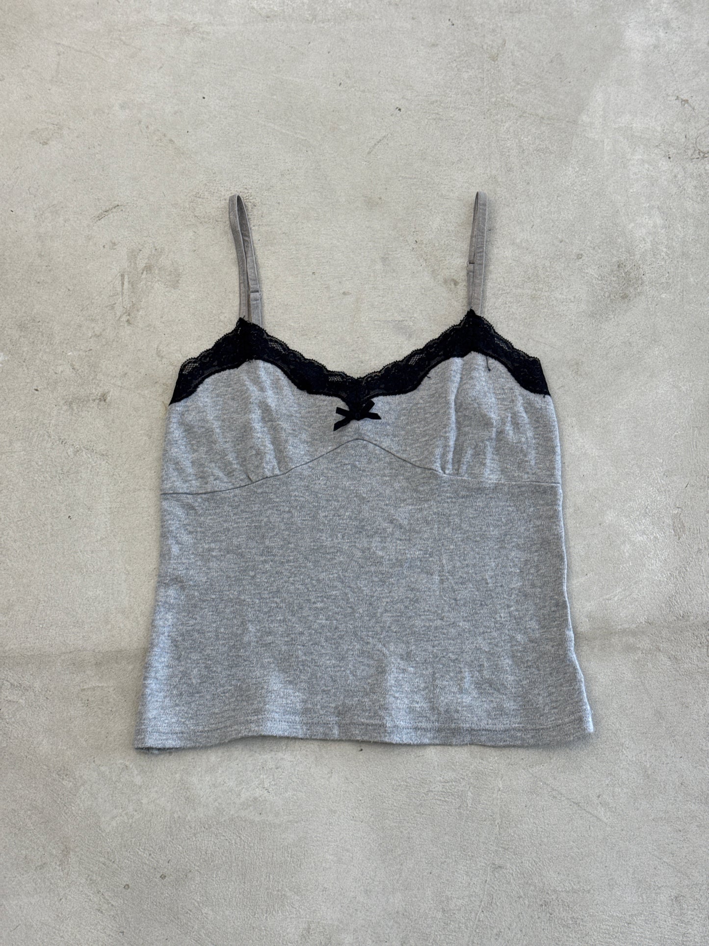 Perfect grey lace trim cami