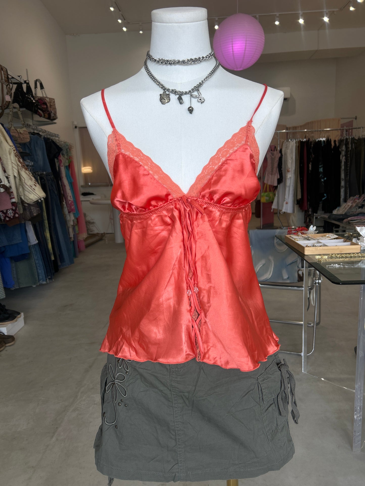 George Orange Lace Cami