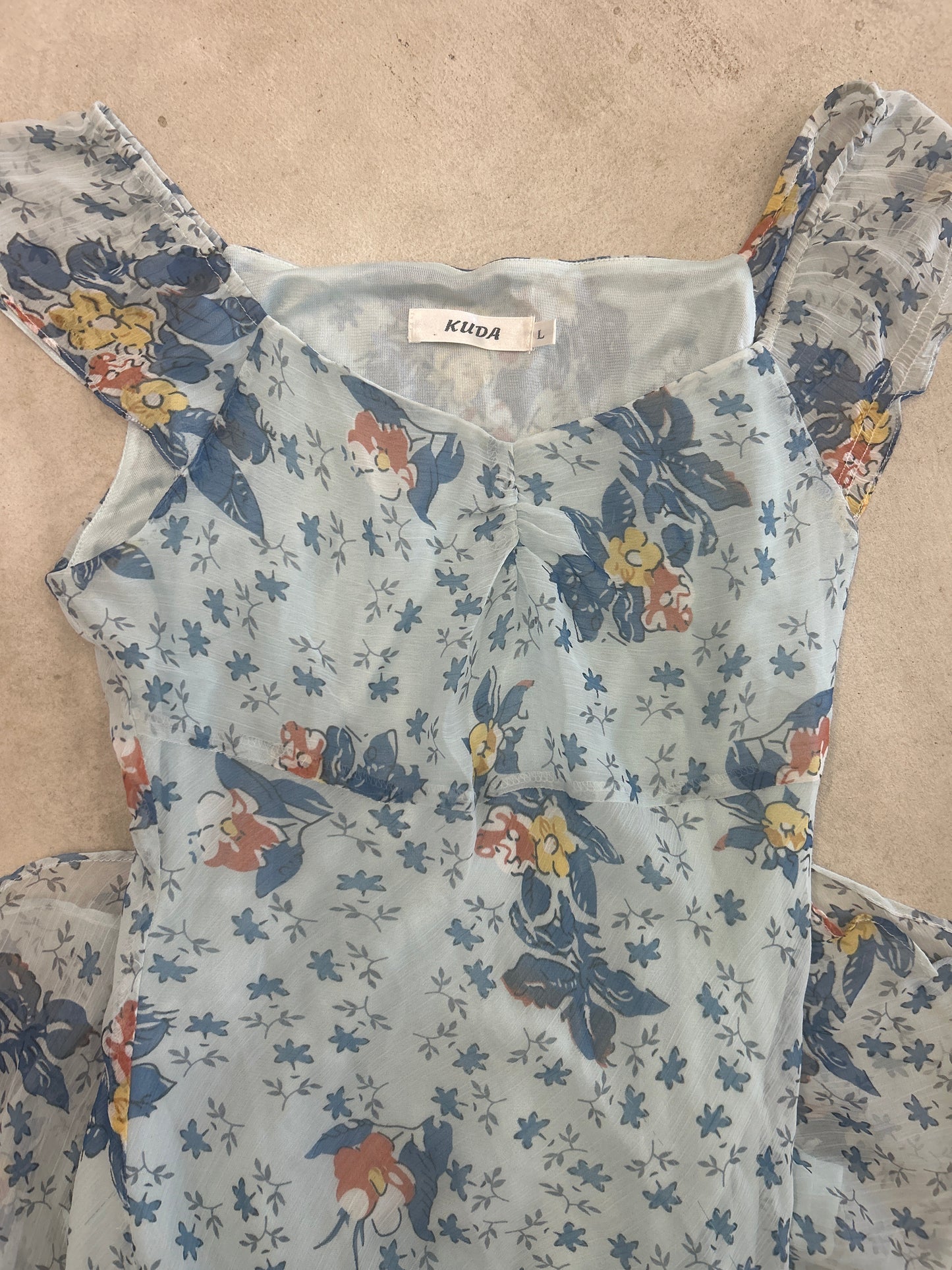 Kuda Blue Floral Print Dress