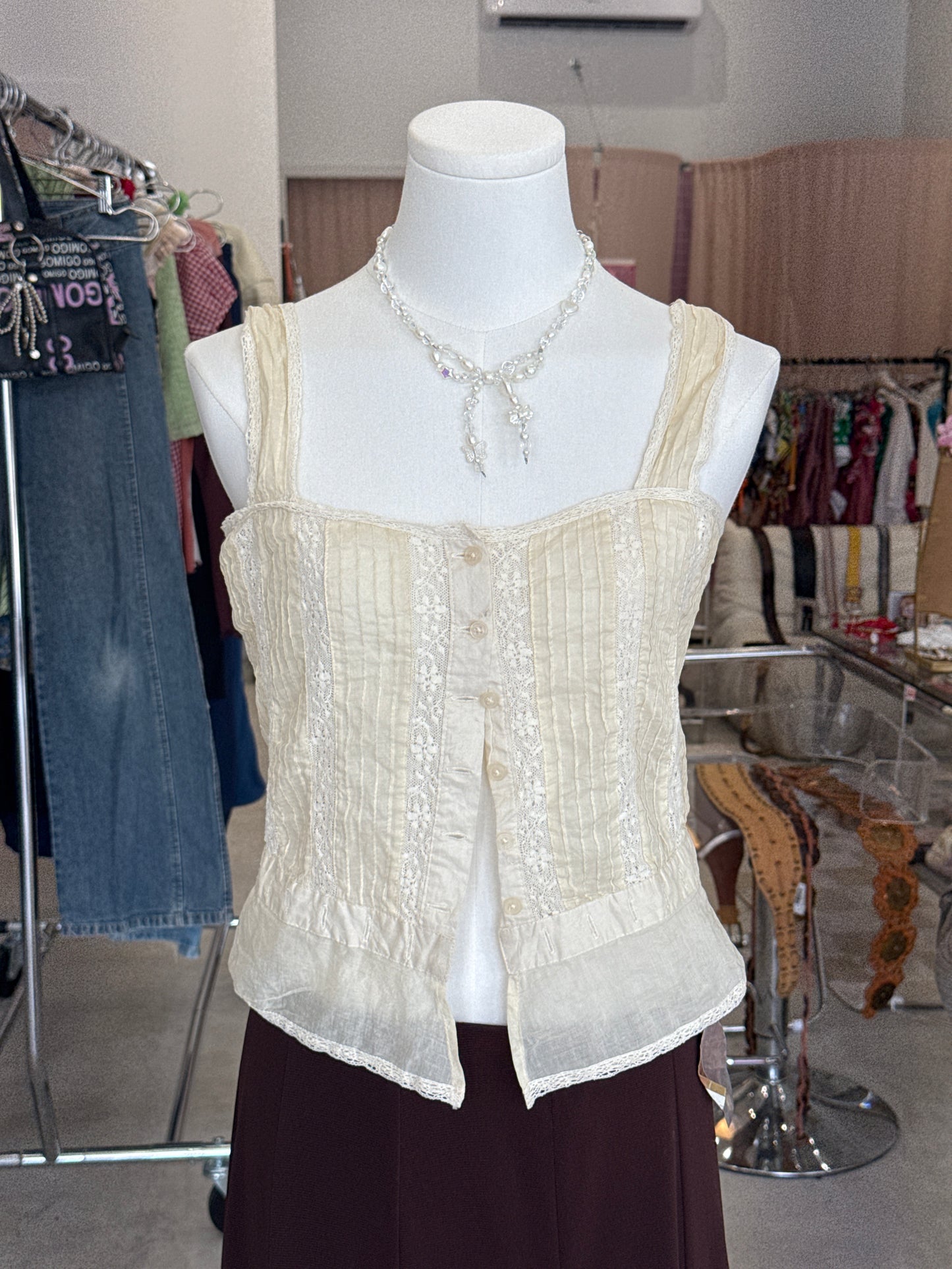 100% cotton lace blouse