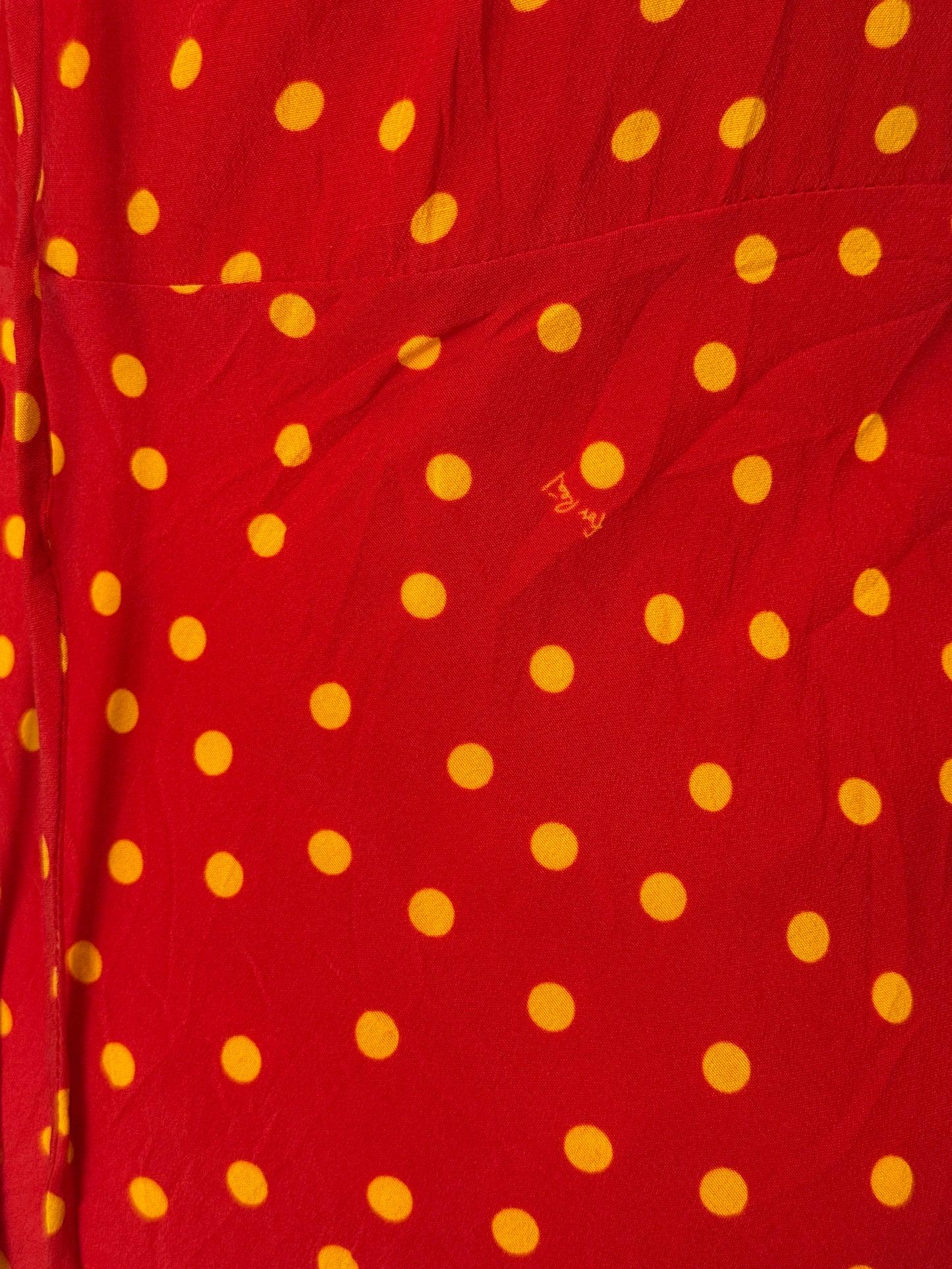 Realisation Par Red/Yellow Poka Dot Spaghetti Strap Long Dress