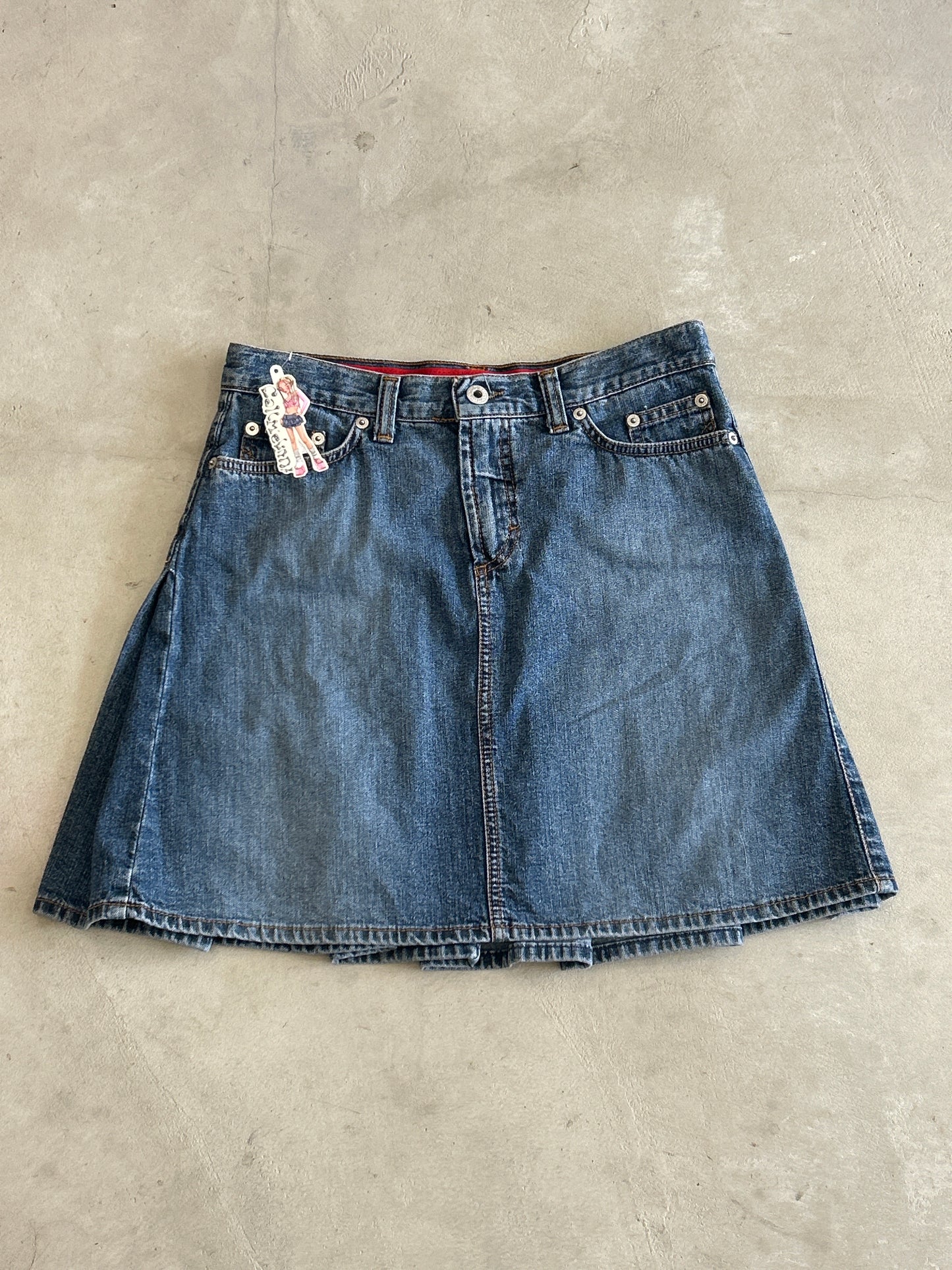 D&G denim skirt w/ pleating on back