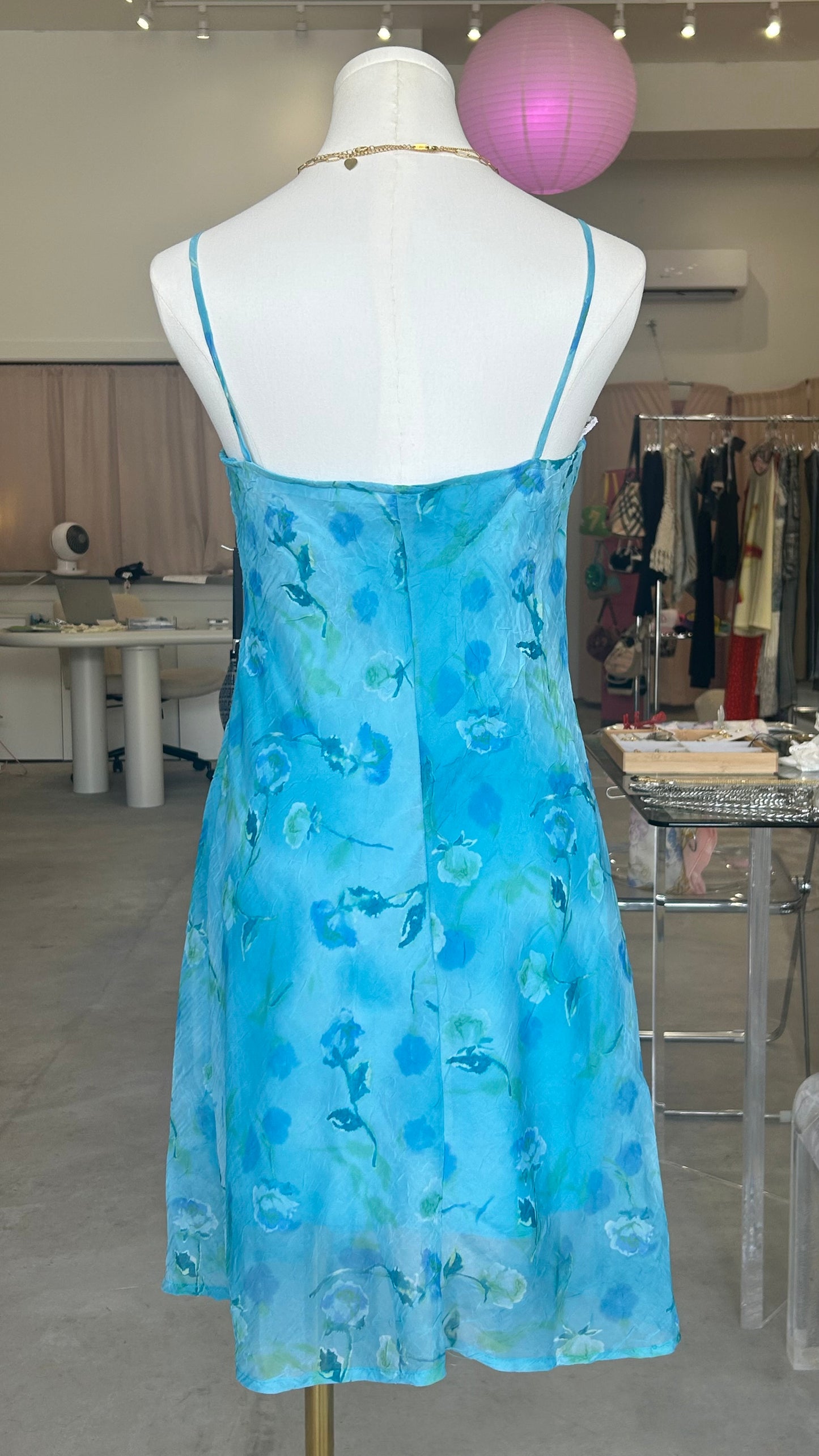 Steppin’ Out Turquoise Floral Cami Dress