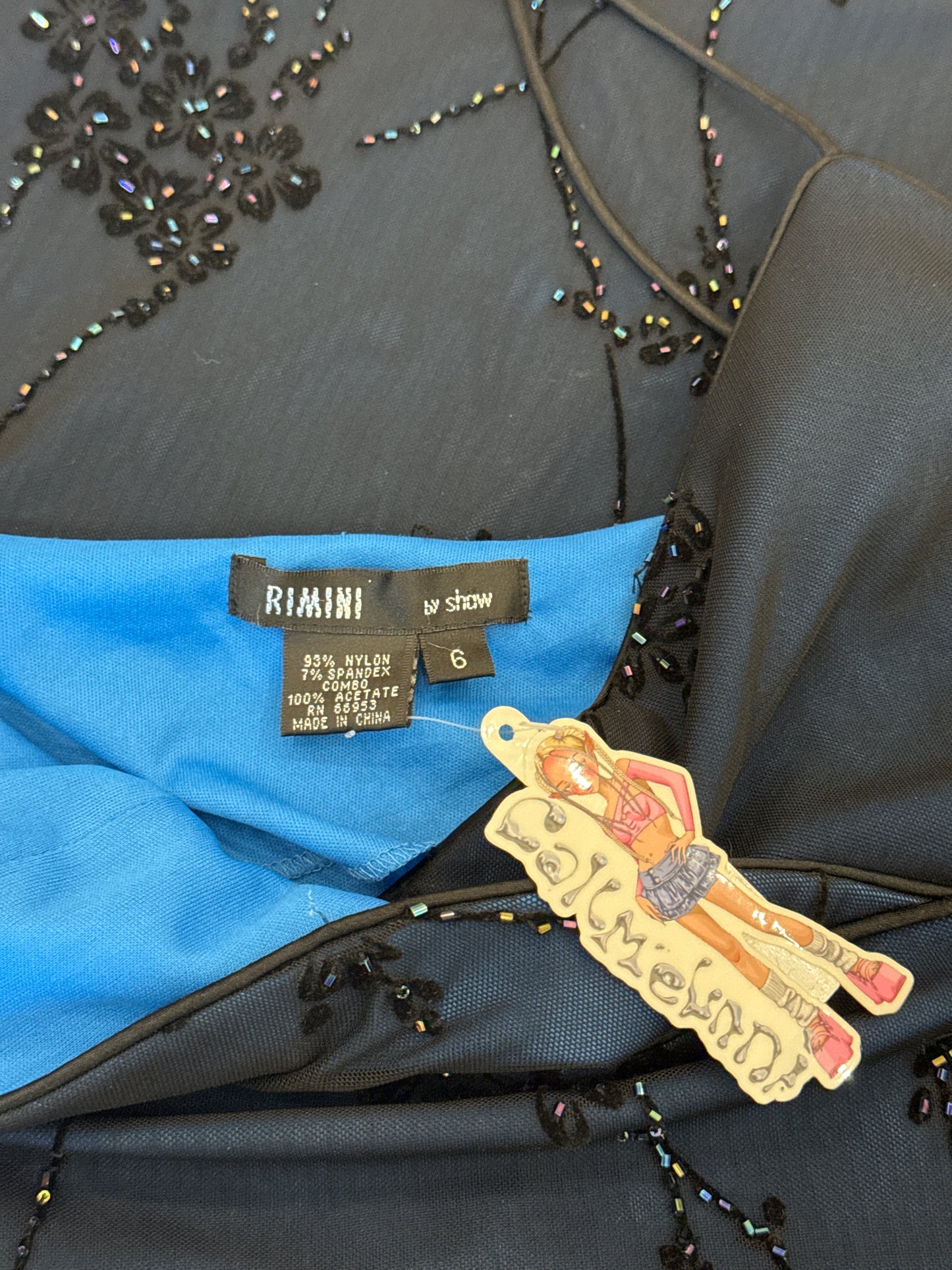 rimini midnight blue beaded maxi dress