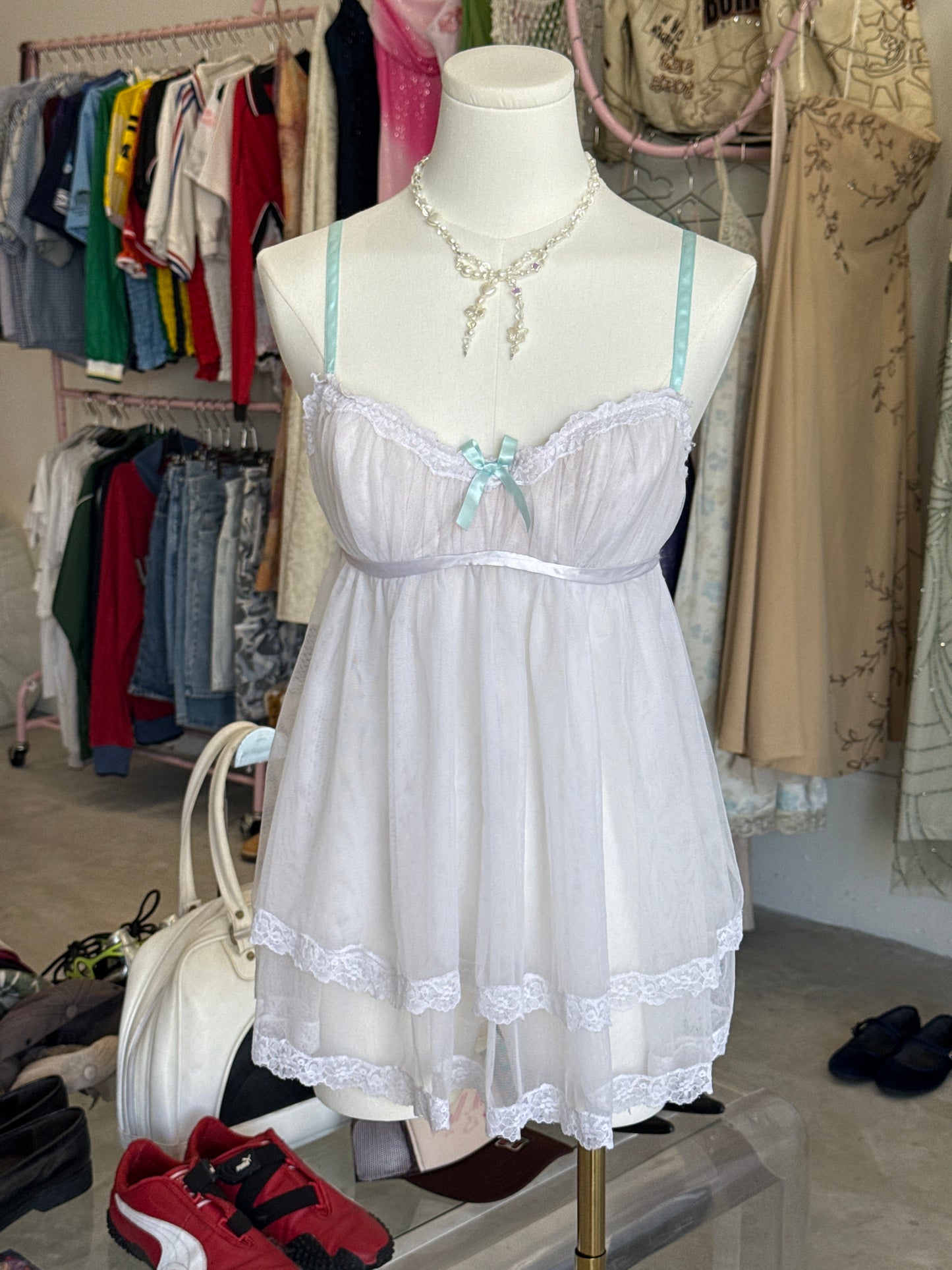 white babydoll slip