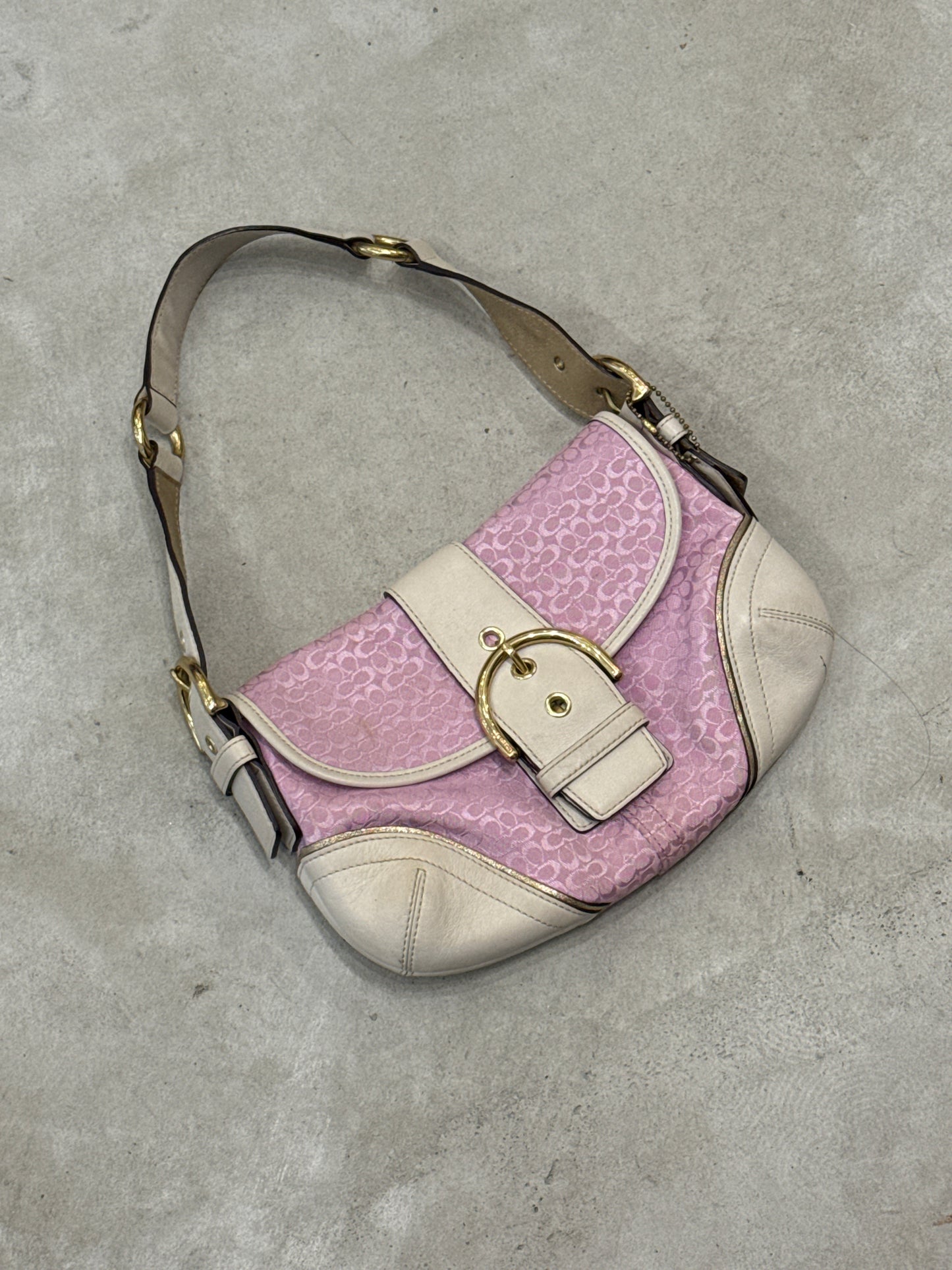 Baby pink Coach soho bag gold hardware