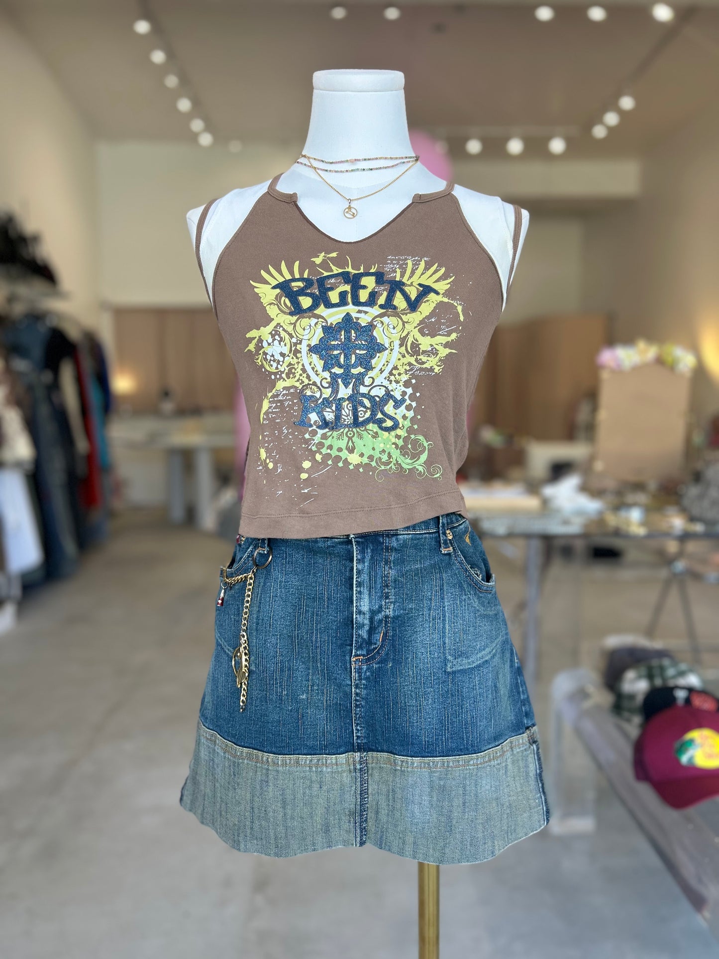 Been Kids Brown Logo Tank