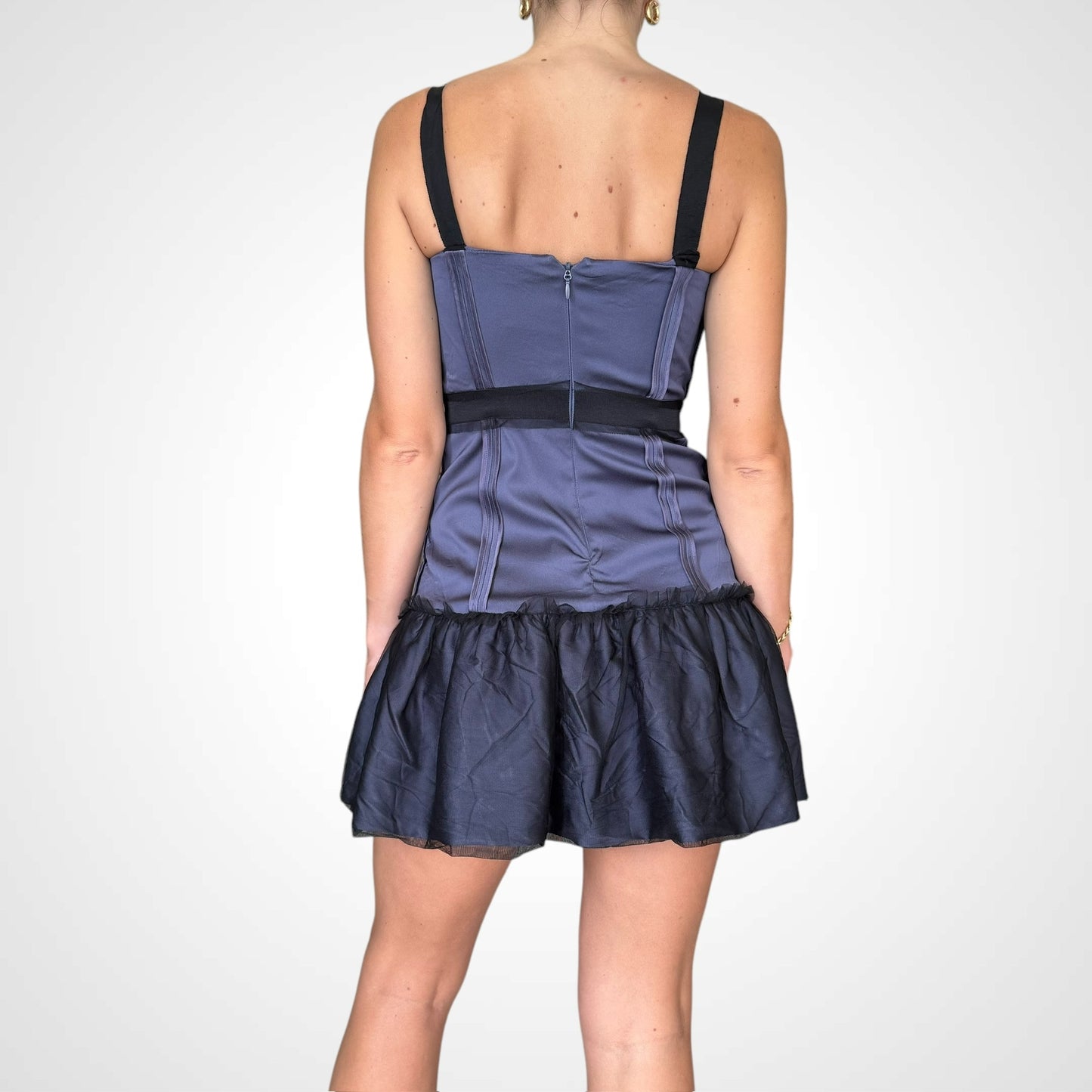 bcbg maxazria corset tulle dress