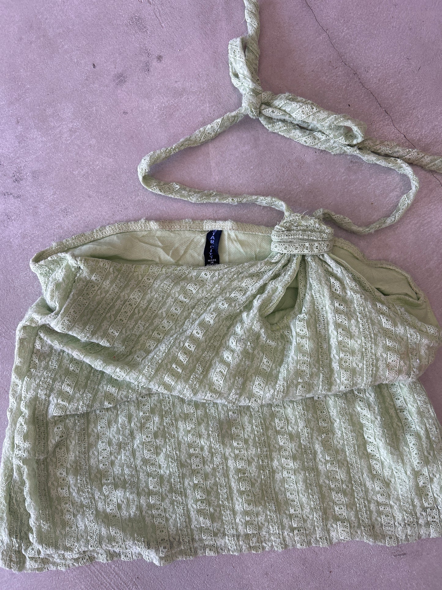 Star City Lime Green Halter Top