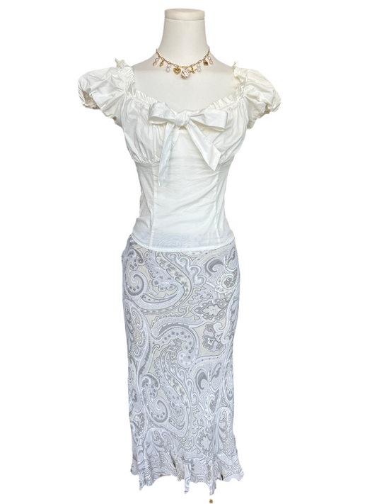 NLY Trend White Cap Sleeve Ruffle Crop Top