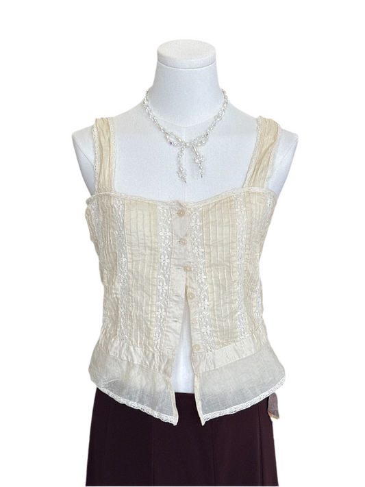 100% cotton lace blouse