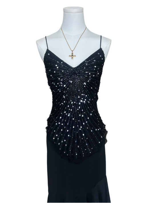 Scala Black Sequined Top