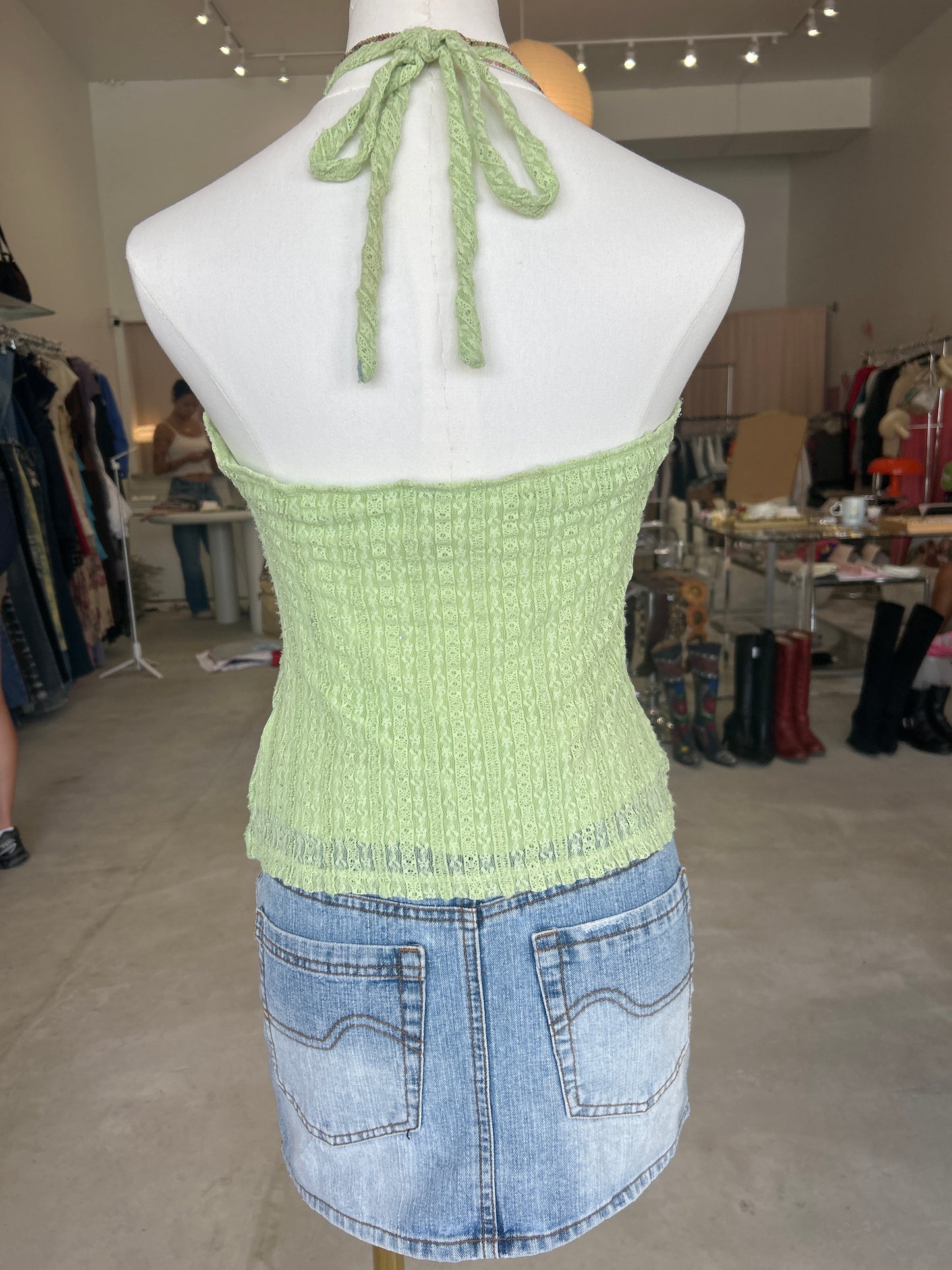 Star City Lime Green Halter Top