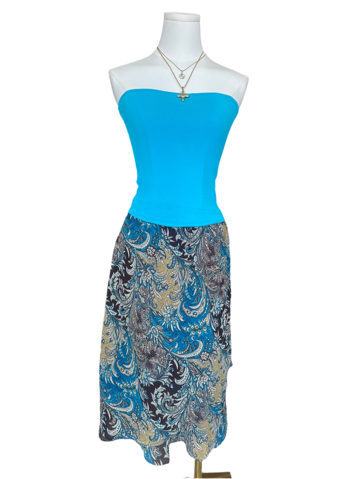Batilk Turquoise Tube Top