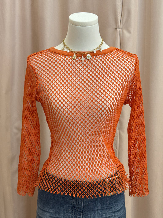 Oviesse Orange Net Mid Top