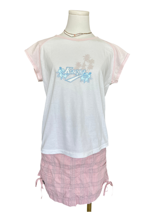 Kaepa pink and white cotton tee