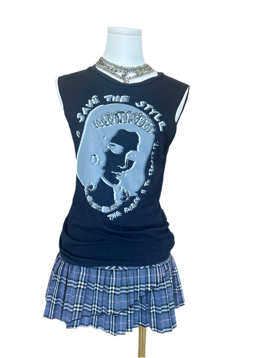 SLY black God Save the Style Cotton Tank