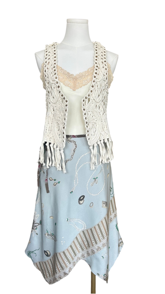 Von Dutch Ivory Crochet Vest