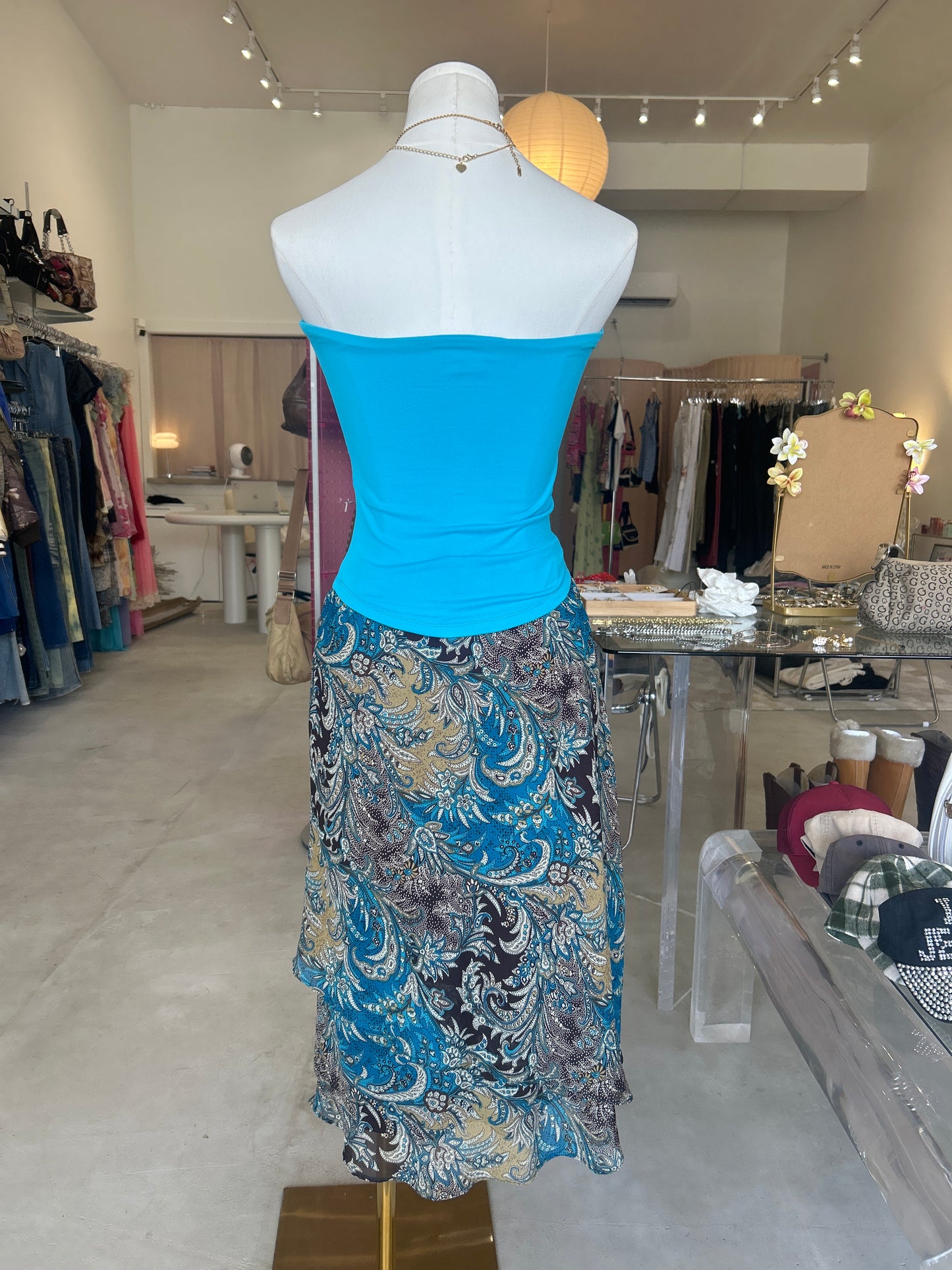 Batilk Turquoise Tube Top