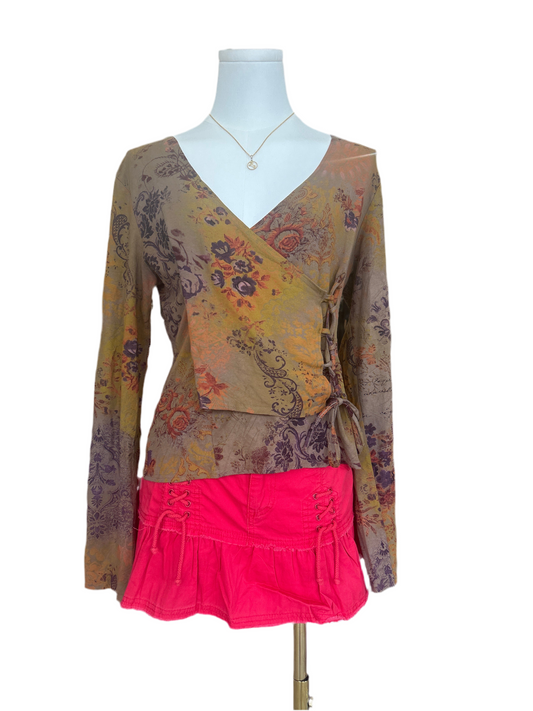 Figure Libre Floral Paisley Wrap Longsleeve